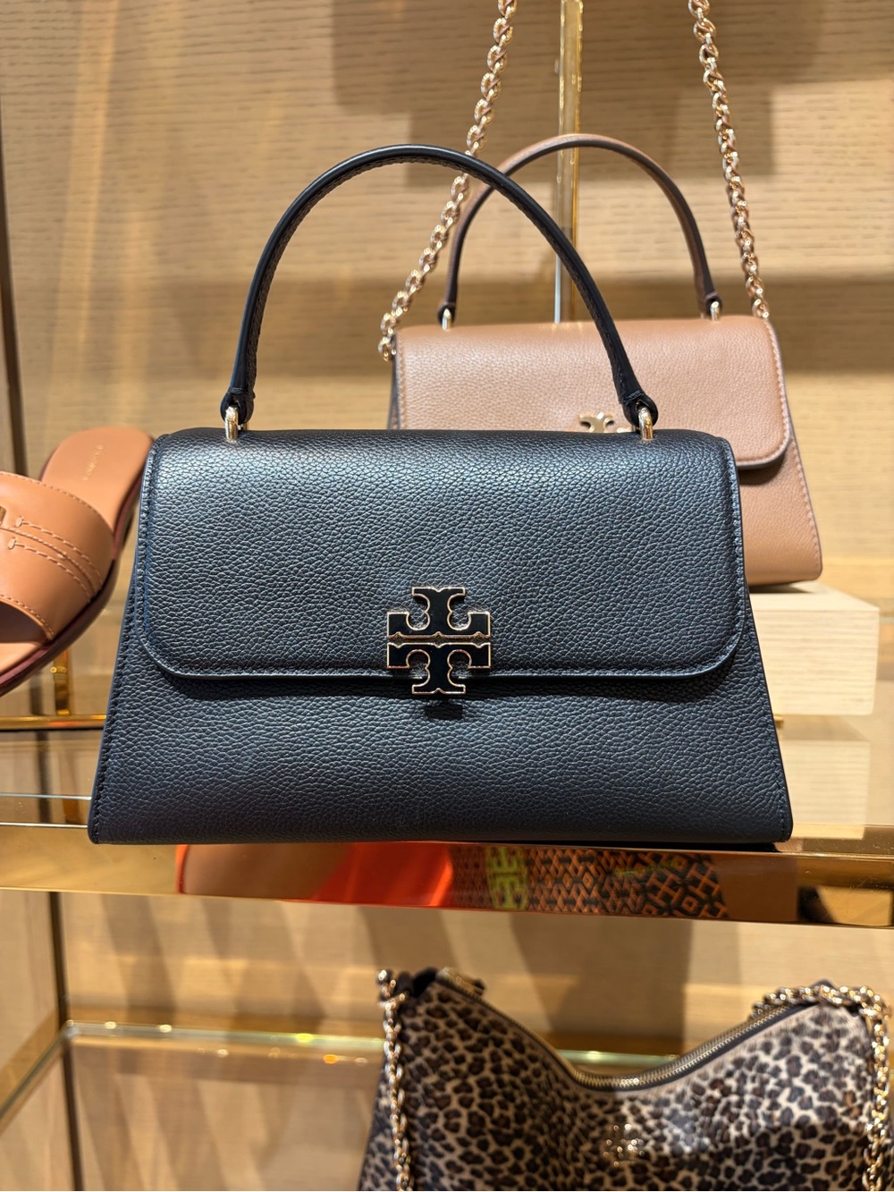 Tory Burch pebble leather Britten small Top-Handle Crossbody Bag new with tag